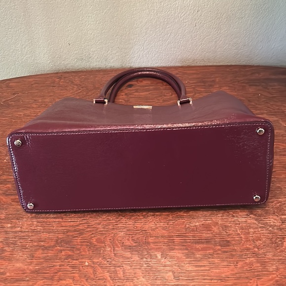 Kate Spade ♠️ New York, Bixby Place Mulled Wine Leather Elena Satchel - Picture 9 of 13